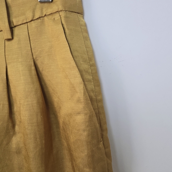 J. Crew NWT Gold High Waist Pleated Shorts With Pockets, Sz 8 - Picture 4 of 8